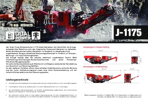 Kőtörmelék ujrahasznostó telepek Terex-Finlay J 1175 Hybrid
