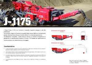 Kőtörmelék ujrahasznostó telepek Terex-Finlay J 1175
