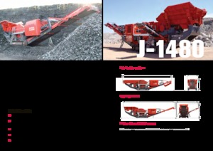 Kőtörmelék ujrahasznostó telepek Terex-Finlay J 1480
