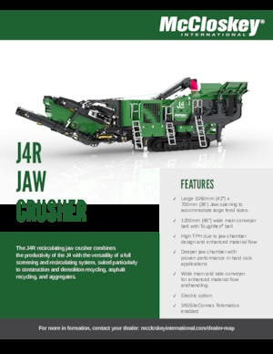 Kőtörmelék ujrahasznostó telepek McCloskey J4R