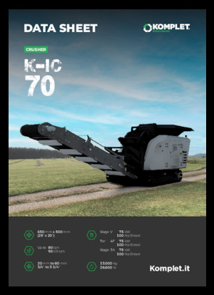 Kőtörmelék ujrahasznostó telepek Komplet K-IC 70