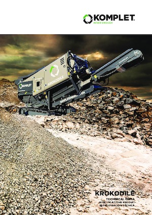 Kőtörmelék ujrahasznostó telepek Komplet KROKODILE