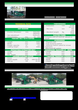 Kőtörmelék ujrahasznostó telepek Komplet LEM 7040