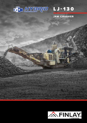 Kőtörmelék ujrahasznostó telepek Finlay LJ-130 Hybrid 