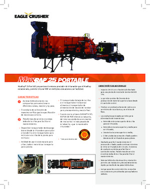 Kőtörmelék ujrahasznostó telepek Eagle Crusher MaxRap 25