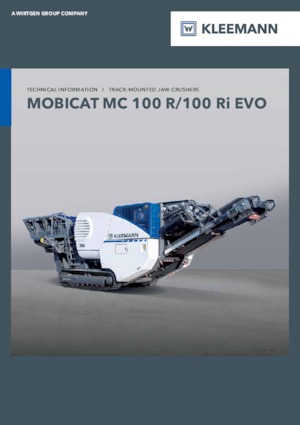 Kőtörmelék ujrahasznostó telepek Kleemann MC 100 R EVO
