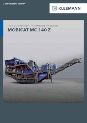 Kőtörmelék ujrahasznostó telepek Kleemann MC 140 Z