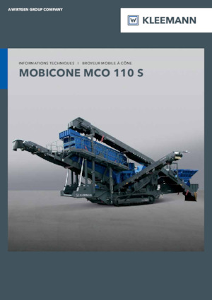 Kőtörmelék ujrahasznostó telepek Kleemann MCO 110 S PRO