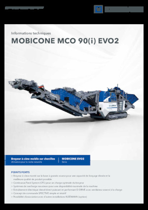 Kőtörmelék ujrahasznostó telepek Kleemann MCO 90 EVO2