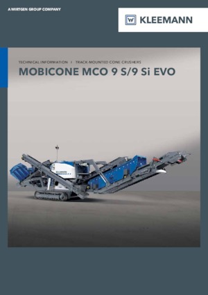 Kőtörmelék ujrahasznostó telepek Kleemann MCO 9 Si EVO