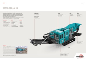Kőtörmelék ujrahasznostó telepek Powerscreen METROTRAK HA