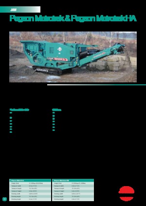 Kőtörmelék ujrahasznostó telepek Powerscreen METROTRAK HA