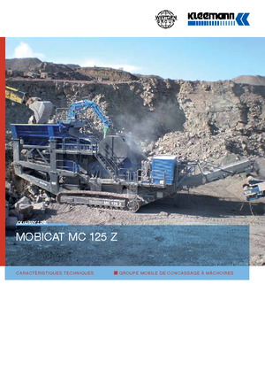 Kőtörmelék ujrahasznostó telepek Kleemann MC 125 Z