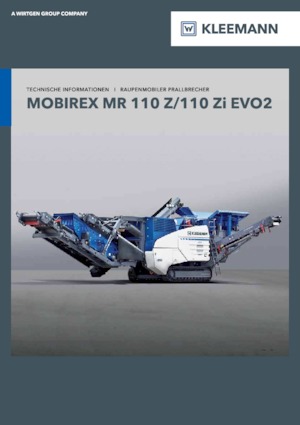 Kőtörmelék ujrahasznostó telepek Kleemann MR 110 Zi EVO2