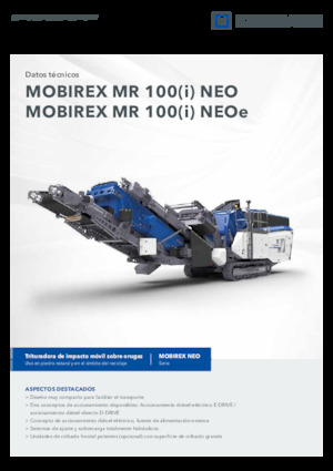 Kőtörmelék ujrahasznostó telepek Kleemann MR 100i NEO