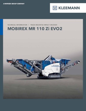 Kőtörmelék ujrahasznostó telepek Kleemann MR 110 Zi EVO2