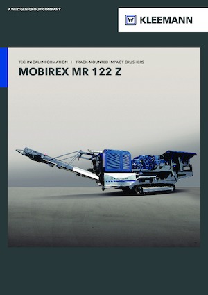 Kőtörmelék ujrahasznostó telepek Kleemann MR 122 Zi