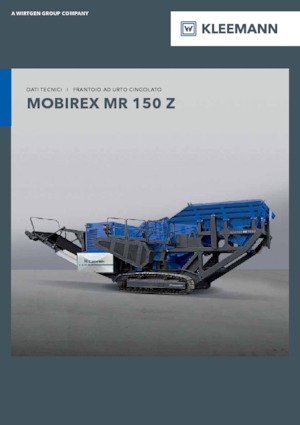 Kőtörmelék ujrahasznostó telepek Kleemann MR 150 Z