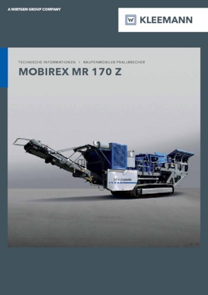 Kőtörmelék ujrahasznostó telepek Kleemann MR 170 Z