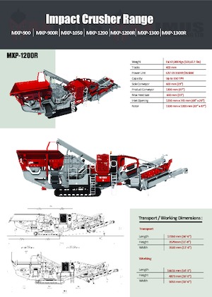 Kőtörmelék ujrahasznostó telepek Rubble Master MXP-1200R