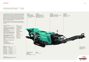 Kőtörmelék ujrahasznostó telepek Powerscreen Premiertrak 330