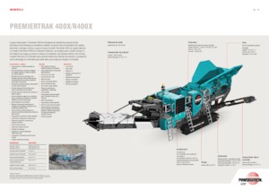 Kőtörmelék ujrahasznostó telepek Powerscreen PREMIERTRAK 400X