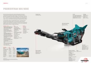 Kőtörmelék ujrahasznostó telepek Powerscreen PREMIERTRAK 600E