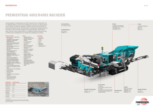 Kőtörmelék ujrahasznostó telepek Powerscreen PREMIERTRAK R400X 