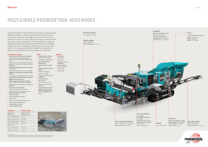 Kőtörmelék ujrahasznostó telepek Powerscreen PREMIERTRAK R400X 