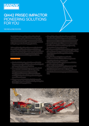 Kőtörmelék ujrahasznostó telepek Sandvik QI442