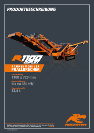 Kőtörmelék ujrahasznostó telepek Rockster R1100D