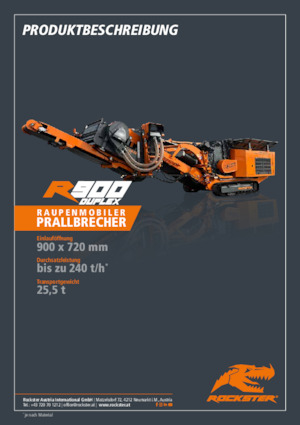 Kőtörmelék ujrahasznostó telepek Rockster R900D