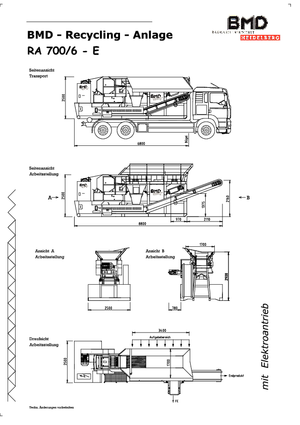 Kőtörmelék ujrahasznostó telepek BMD RA 700/6 E