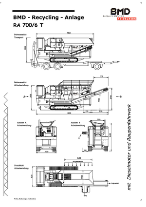 Kőtörmelék ujrahasznostó telepek BMD RA 700/6 T 