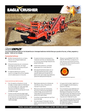 Kőtörmelék ujrahasznostó telepek Eagle Crusher Rapid-Deploy 