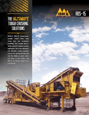 Kőtörmelék ujrahasznostó telepek IROCK  RDS-15