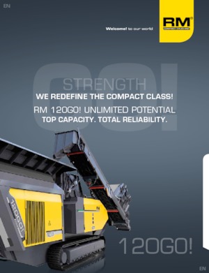 Kőtörmelék ujrahasznostó telepek Rubble Master RM 120GO!