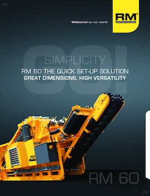 Kőtörmelék ujrahasznostó telepek Rubble Master RM 60