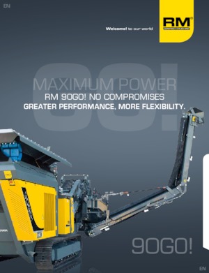 Kőtörmelék ujrahasznostó telepek Rubble Master RM 90GO!