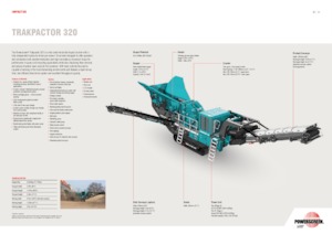 Kőtörmelék ujrahasznostó telepek Powerscreen Trakpactor 320