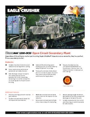 Kőtörmelék ujrahasznostó telepek Eagle Crusher UM-25