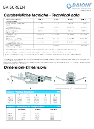 Kőtörmelék ujrahasznostó telepek Baioni W400/2