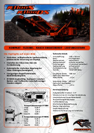 Kőtörmelék ujrahasznostó telepek Rockster R1100S 