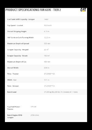 Szkréperek Caterpillar 637K