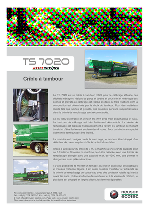 Osztályozó berendezések Neuson-Ecotec TS 7020