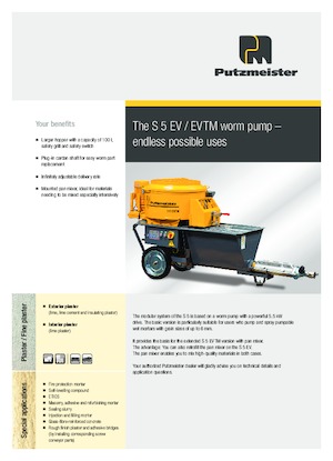 Csavarszivattyúk Putzmeister S 5 EVTM