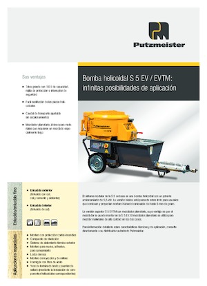 Csavarszivattyúk Putzmeister S 5 EVTM