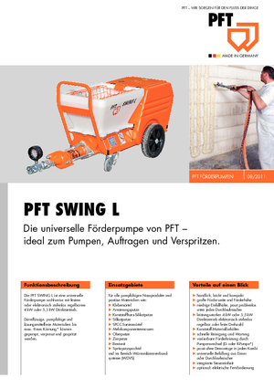 Csavarszivattyúk PFT Swing L 400