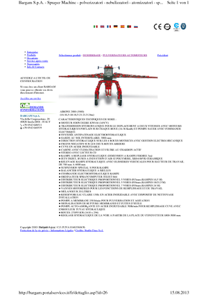 Önjáró  szántóföldi permetezők Bargam Airone 2000