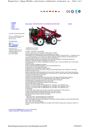 Önjáró  szántóföldi permetezők Bargam Grimpeur 2500 MC